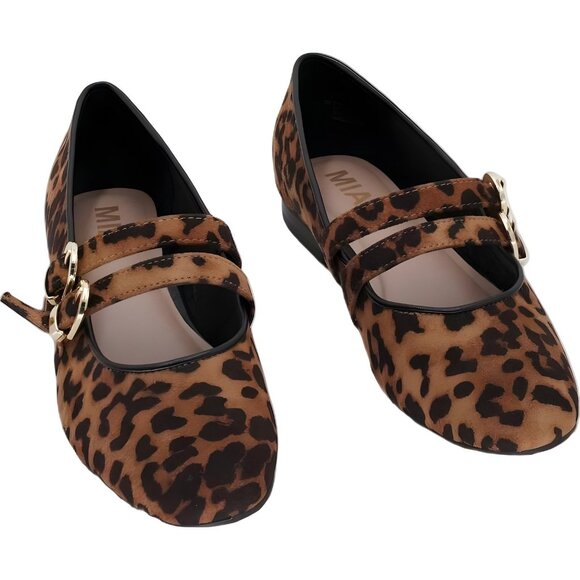 MIA Radia-N Leopard Mary Jane Flats Double Buckle Women’s US 6.5M - Picture 1 of 6